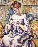 Woman Crocheting Lucie Cousturier